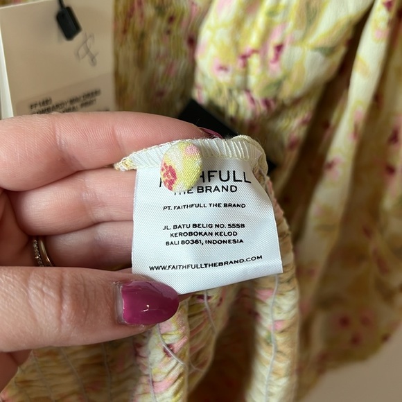 NWT Faithfull The Brand Gombardy Mini Dress Adele Floral Print - Picture 9 of 10